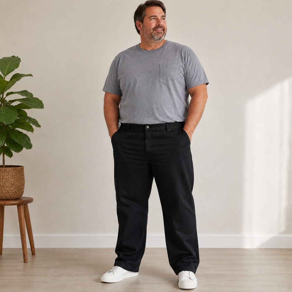 Genuine Dickies Mens Black Dungaree Jean Flex Regular Fit Straight Leg 42x32
